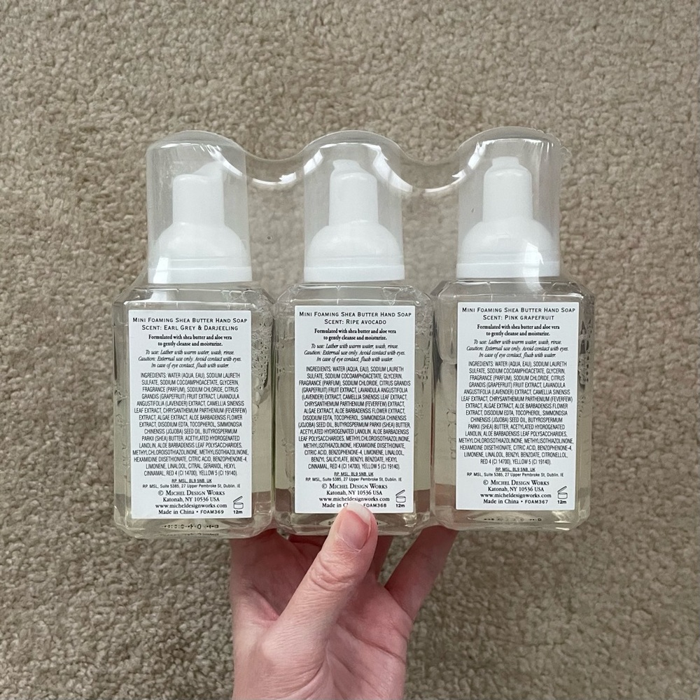 Michel Design Works Mini Hand Soap Set: Pink Grapefruit, Avocado, Earl Grey Tea - Picture 4 of 16